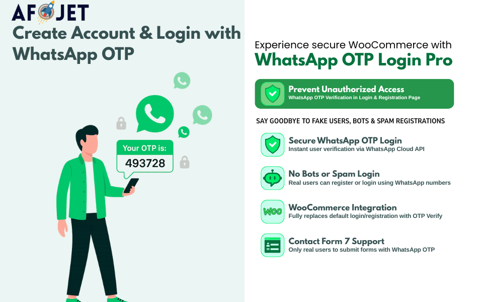 Afojet WhatsApp OTP Login Pro